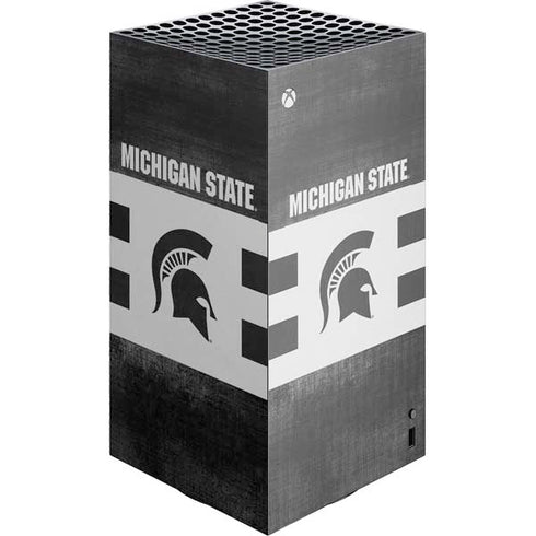 Michigan State University Black and White Stripes Xbox Series X Skins
